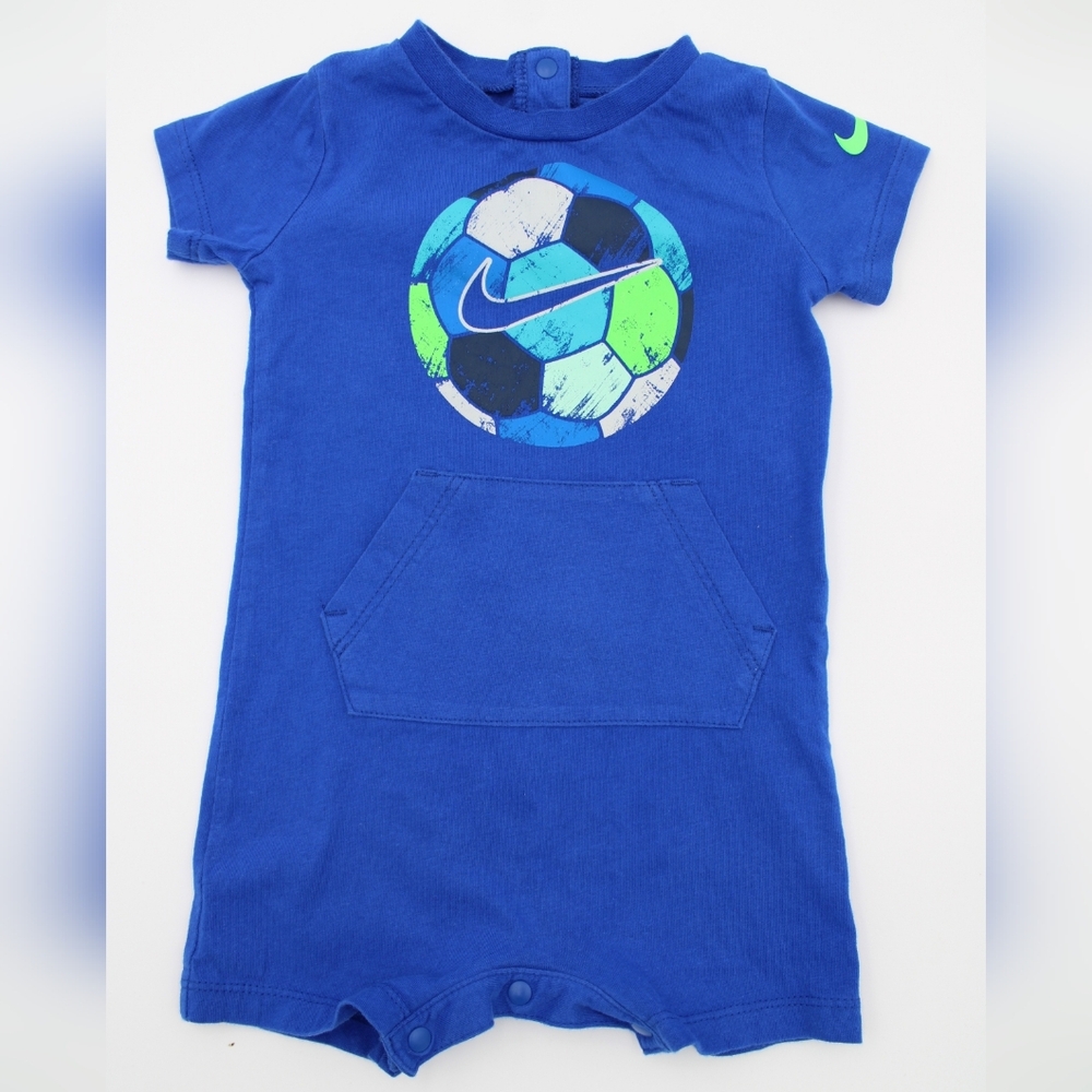Nike Baby Blue Soccer Graphic Romper Jumper 9M